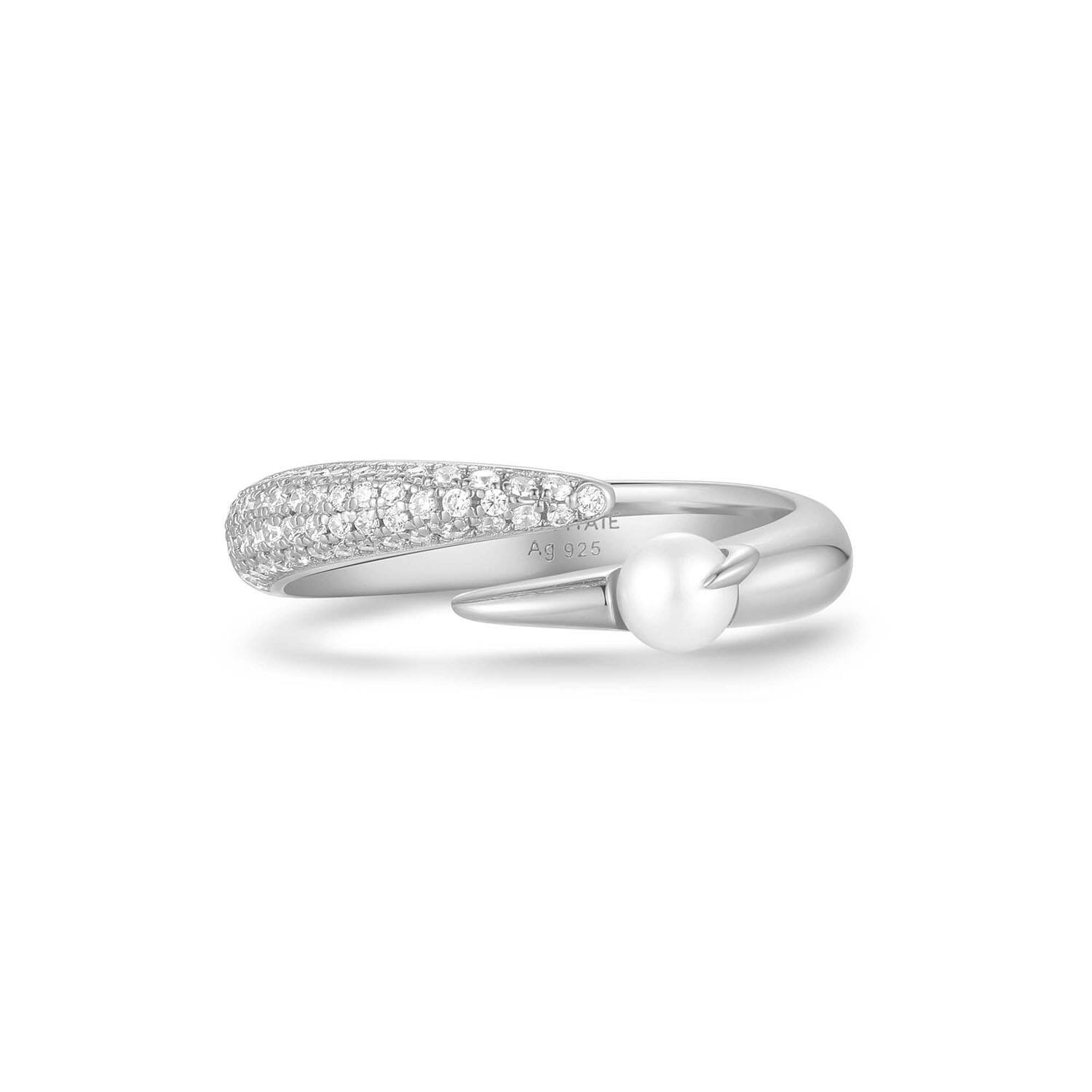  Reimaginer - Ringe mit Perle - Silber / Rhodiniert - Perle